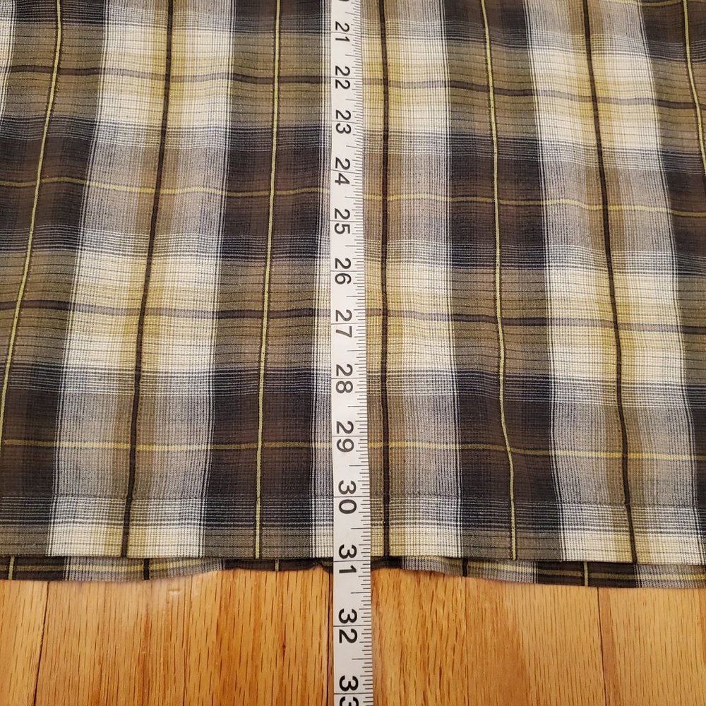 Vintage Kuhl Shirt Mens Large Earth Tone Plaid Short Sleeve Button Up Normcore - Picture 13 of 13